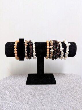 *Price for 1 - U Pick* Red Tiger's Eye, Crazy Lace Agate, Magnesite etc Bracelet